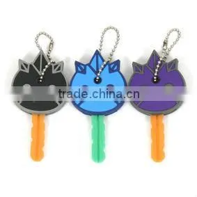 non-phthalates and lead cartoon design soft PVC key cover for promotion