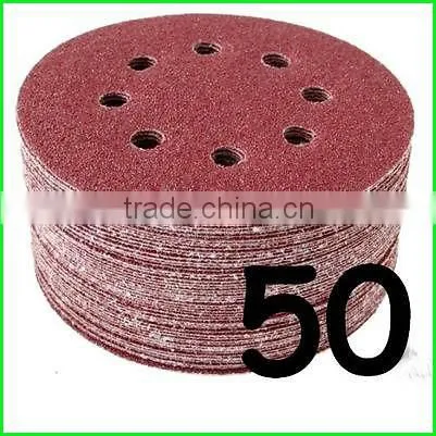 Hot selling aluminium oxide abrasive sanding disc with holes