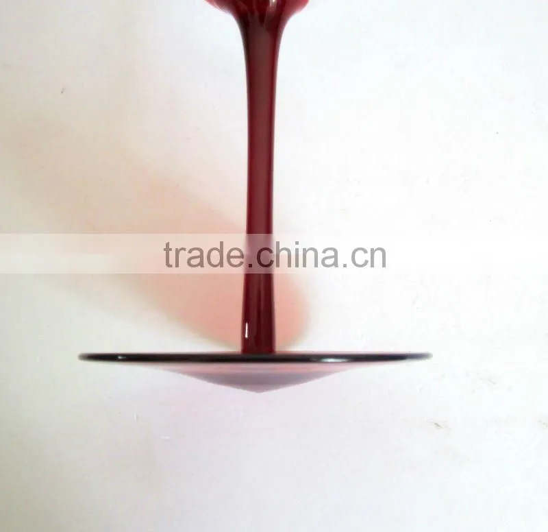 Hand blown colored stem wine glass,drinking glass,whole sales