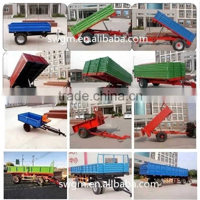 Highquality 7CX-5TD 5 Ton Hydraulic tipping Four wheel Farm Trailier with CE certificate for sale