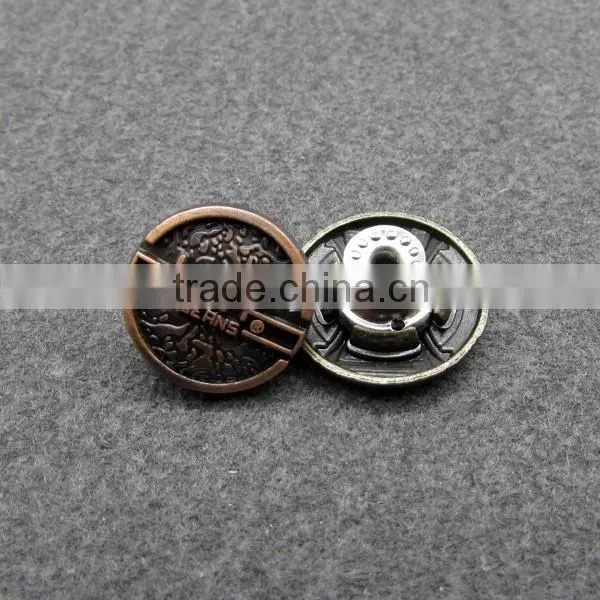 20mm Cheap copper plated alloy button for garment