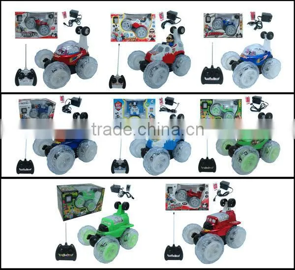 New arriving 4 channels car with charger+battery+light extreme rc stunt car