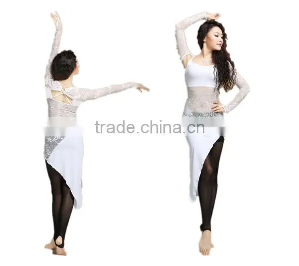 Sexy and Sweet Lace + Cotton Belly Dance Costumes with Vest Dress + Lace Waistcoat (QC2268)