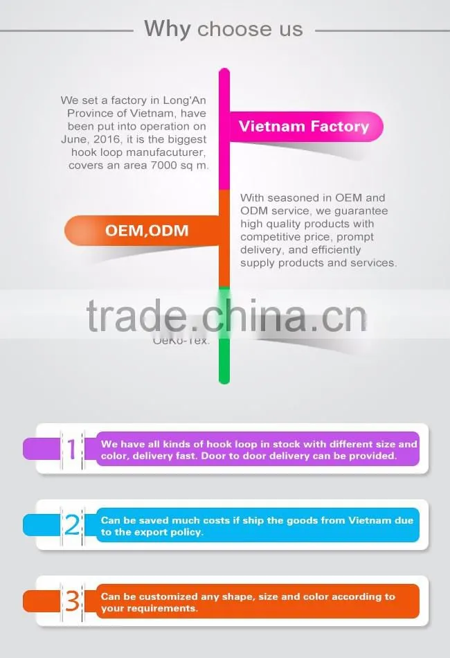 High quality elastic hook and loop tape, Eco-friendly elastic loop, Custom colorful elastic hook and loop tape