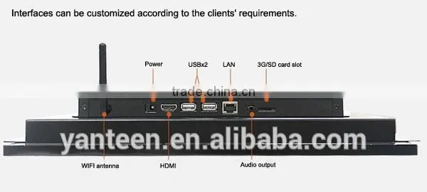 True flat seamless 12.1inch android industrial panel pc with energy-saving low power consumption