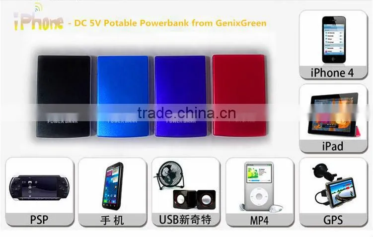 Hard disk box mobile charger/10000mah portable power bank with led indicators for smart phones