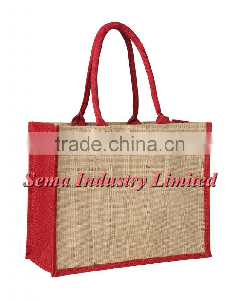 personalised jute shoulder bags and burlap sack for wholesale