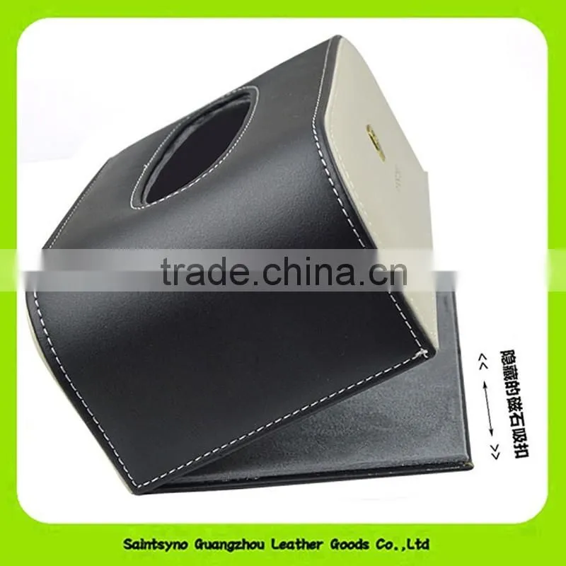 15001 High quality custom leather car tissue holder