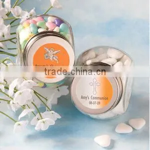 round, straight sided glass jar 230ml