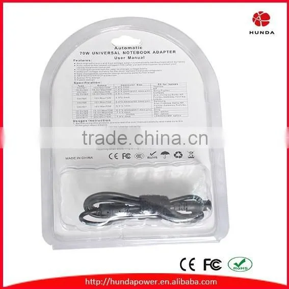 70W Automatic Universal Laptop AC Adapter / Notebook Adapter