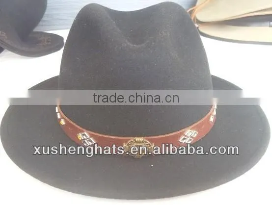 2014 fashion fedora hat with knitted decoration