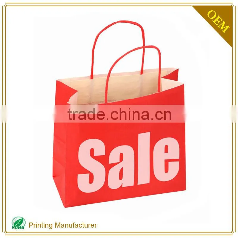 Purple Luxury Paper Hand Bag Shopping Packaging Gold Logo Custom Printing