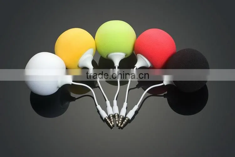 New Arrival Portable On-The-Go Cute Sponge Speaker for phones/tablets/computers/players (USB charging cable enclosed)