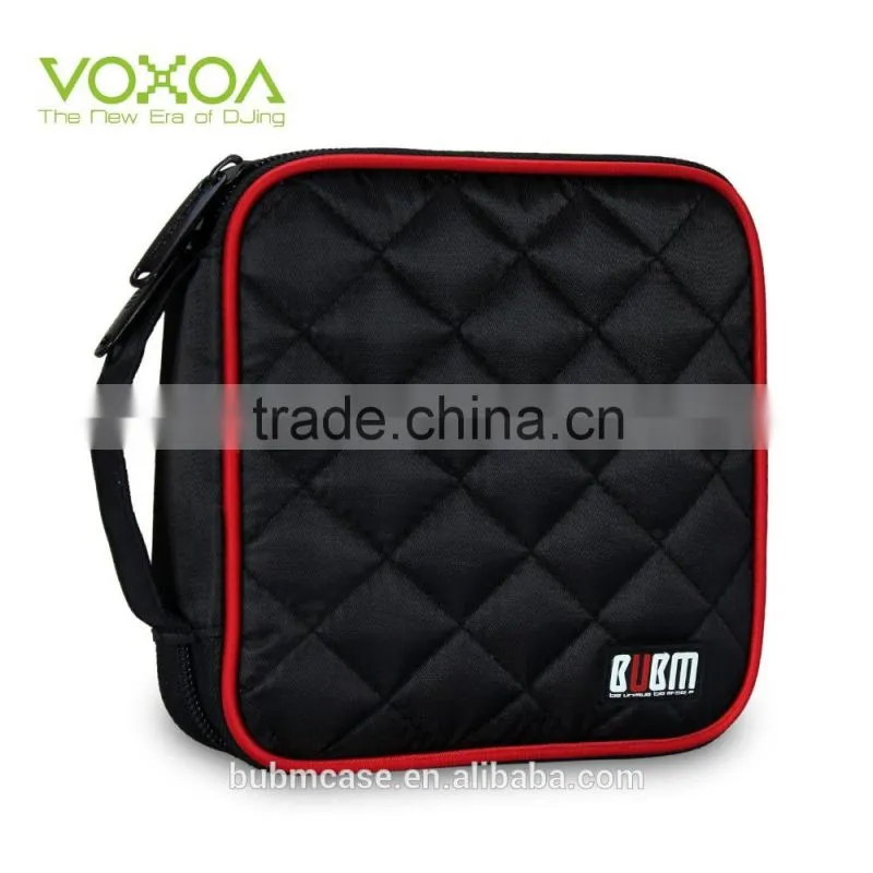 Fashion Black 32 Capacity 230D Space Twill PVC Fabric DVD Case CD Holder personalized cd case dvd cases