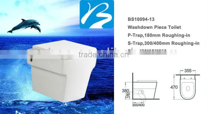 Bathroom Ceramic Toilet With Dual Flush Toilet Button