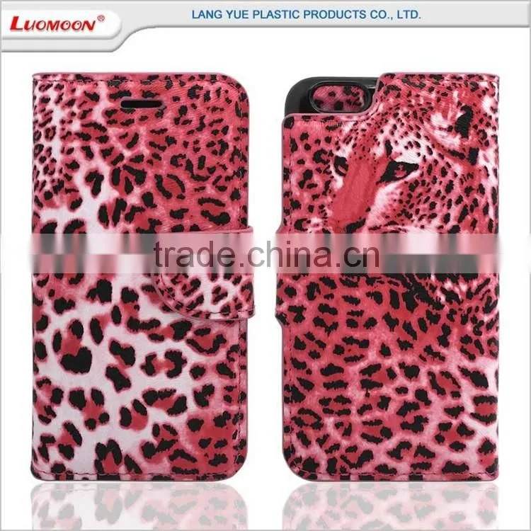 separable with double card slot leopard pattern 2 in 1 c smart leather flip cover case for xiaomi mi5 4 3 2 1
