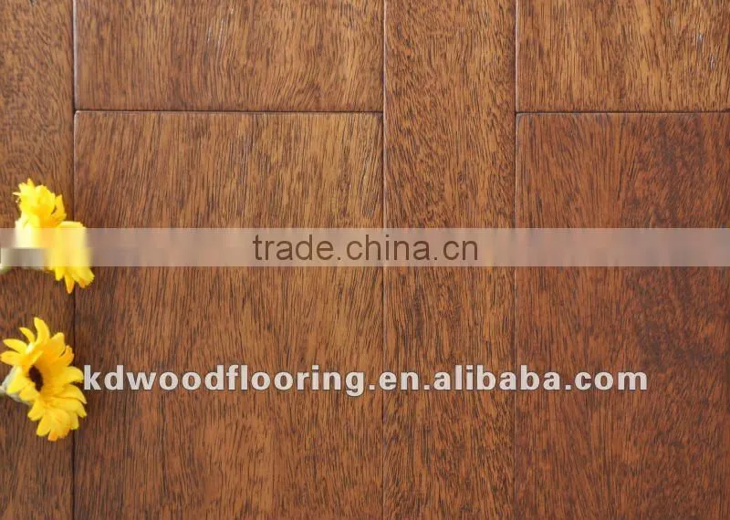 Stained Rustic Iroko hardwood eigneered flooring