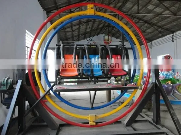 China mini thrilling rides attractive equipment trailer amusement rides human gyroscope for sale