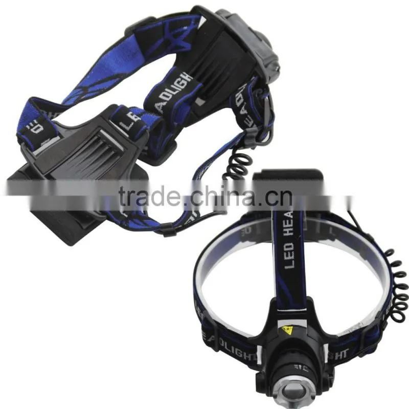 1200Lm Waterproof XML T6 Zoom LED Headlight Headlamp Head Lamp Light Zoomable Adjust Focus For Bicycle Camping Hiking