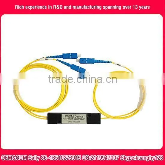 Filter Wavelength Division Multiplexer 1x2 DWDM Red/Blue C-Band Filter with Non-Flux Metal Bonding Package OEM factory