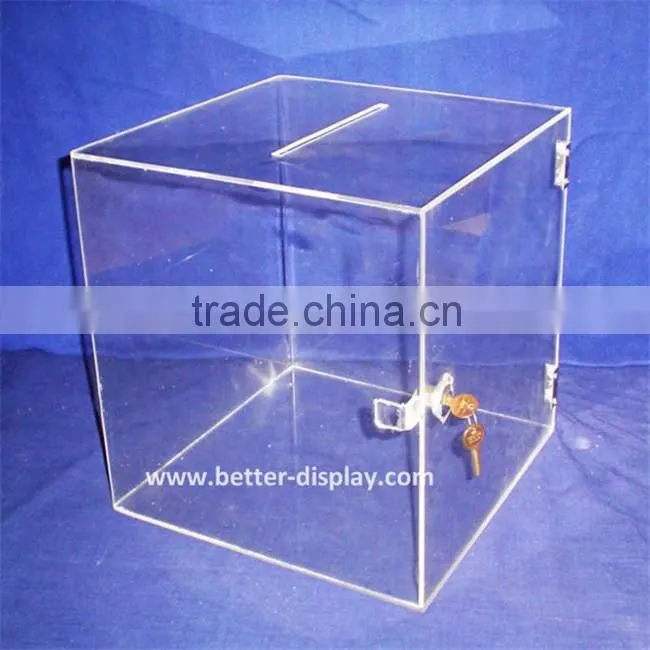 wholesale acrylic school box charity