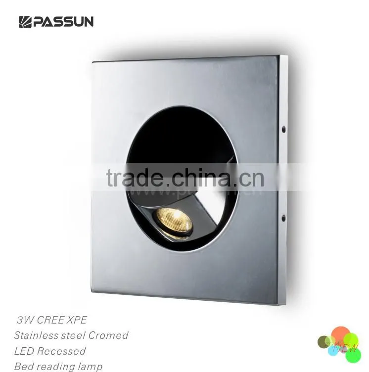 high quality square indoor recessed led bedside light