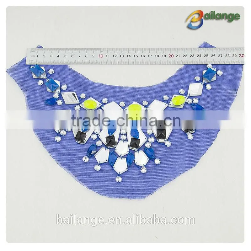 2016 top quality latest fashion design handmade beaded collars