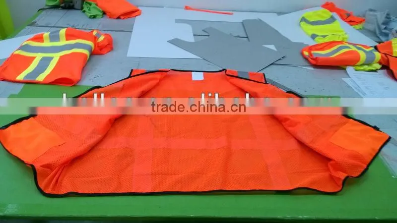 orange mesh reflective safety vest