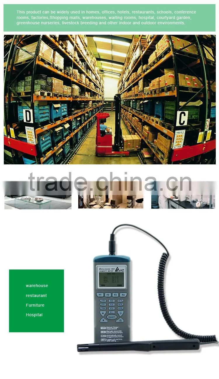 Portable Handheld Temperature Data Recorder Humidity Logger AZ9651