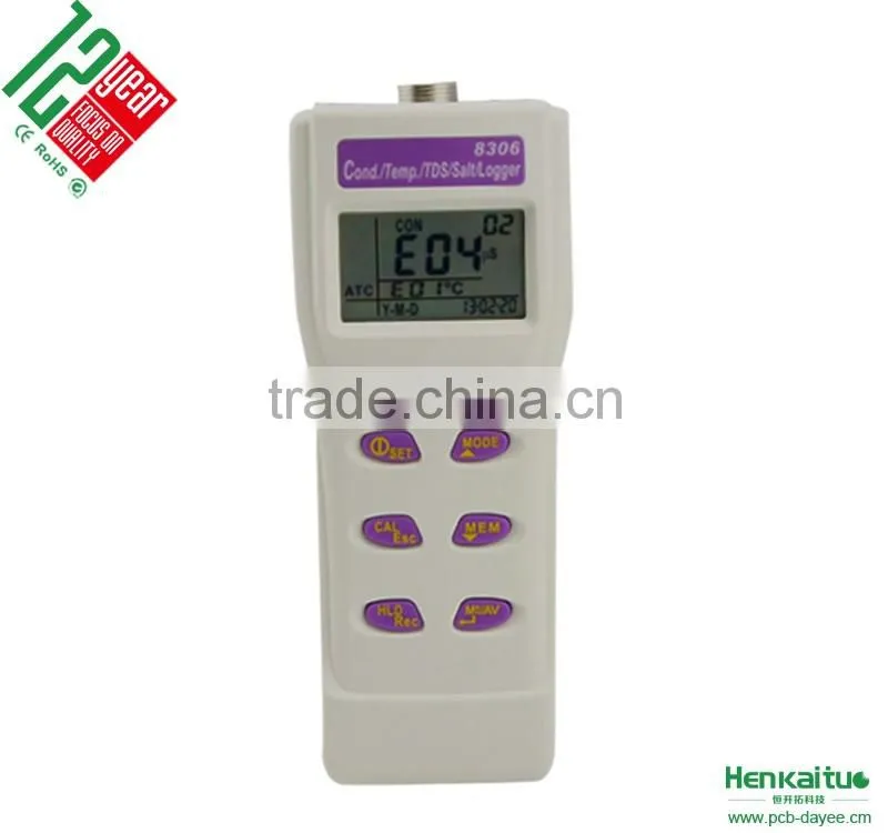 Electrode Conductivity Probe Temperature Detector Salinity TDS Meter