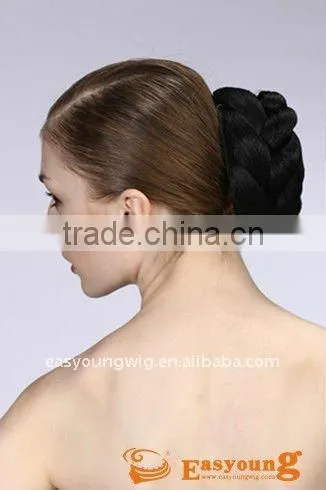 Fake chignon hair, large wedding synthetic hair bun