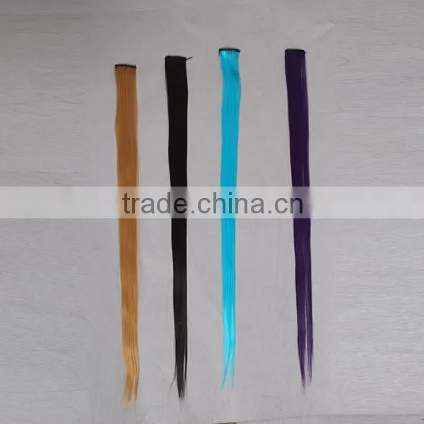 popular synthetic straight hair piece with clip