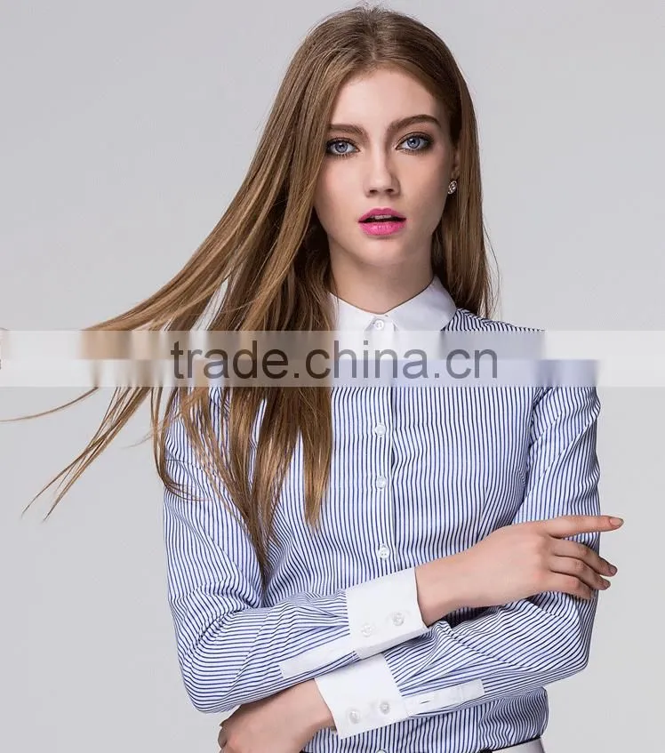wholesale poplin bussiness lady shirt/blouse office uniform