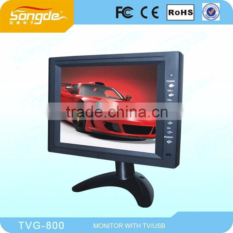 8 INCH TFT-LCD MONITOR VGA BNC AV INPUT 1024X768 RESOLUTION