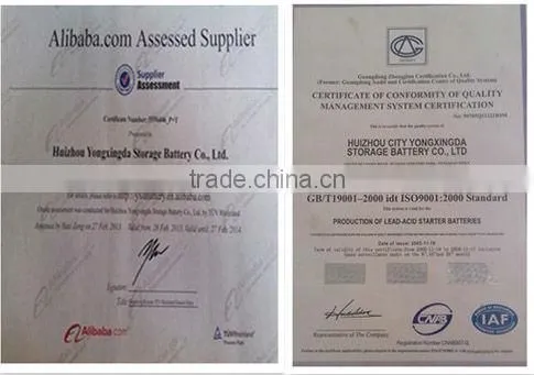 manufacturing chinese professional car battery