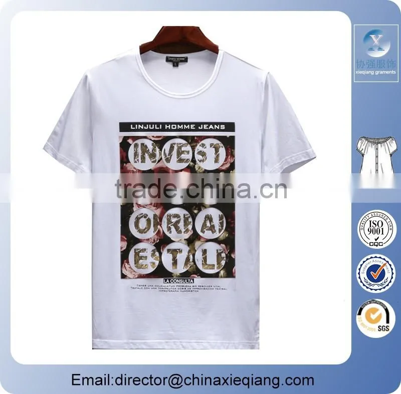 custom printed t shirt/3d printing t-shirt/men t shirt design wholesale