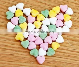 Conversation heart shape hard press candy milk tablet candy