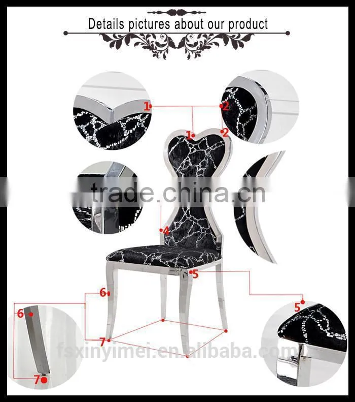 high grade stainless steel dining chairs made in Foshan
