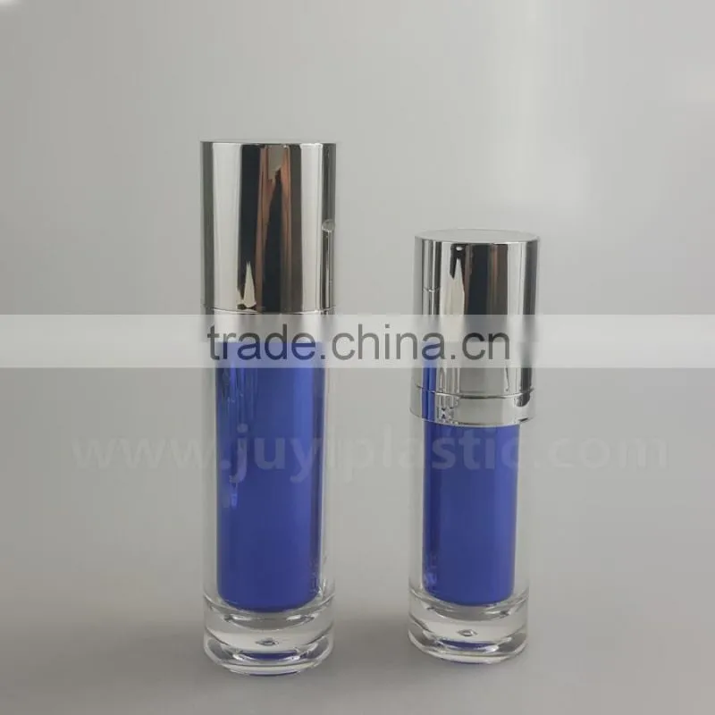 Acrylic plastic type and skin care cream use double wall lotion pump cosmeitc bottles