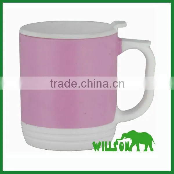 Double wall plastic coffee cup