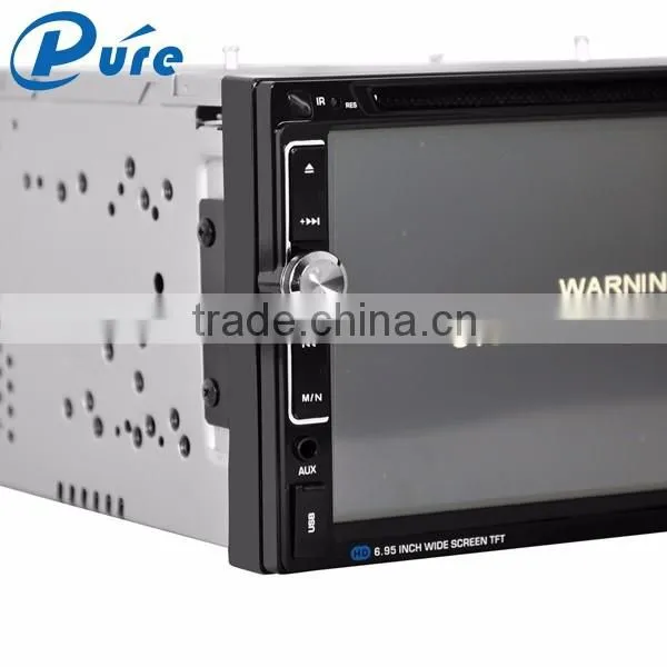 Factory directly supply double din 6.95" car dvd player with bluetooth fm am TV