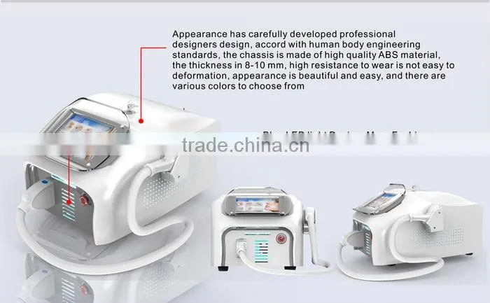 Portable 808nm diode laser permanent hair removal/epilation/depilation machine