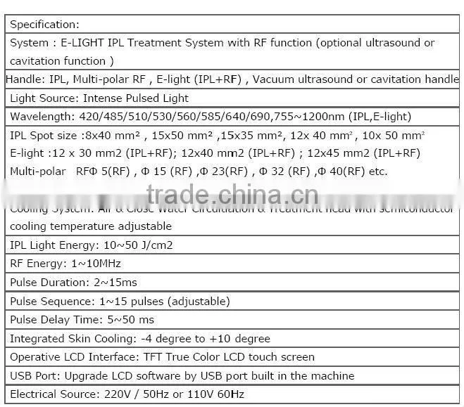 stationary elight hair removal machine EROSE series