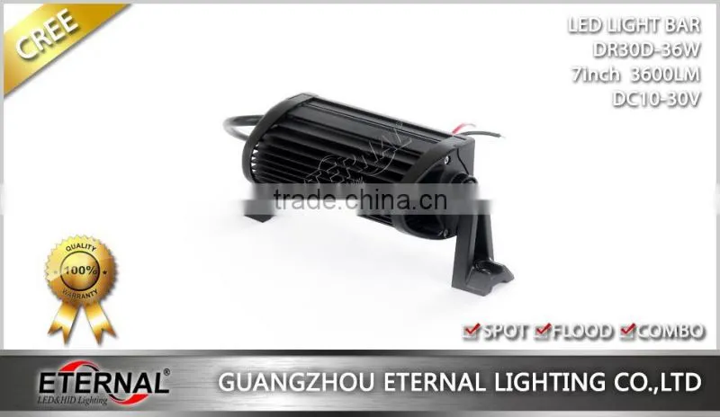 36W super spot offroad led light bar automotive 4x4 vehicles motorcycle powersports driving spot led light bar