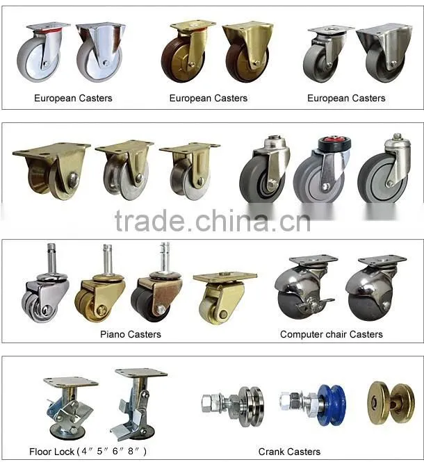 Black plastic caster wheel caster sliding door side mount caster wheels