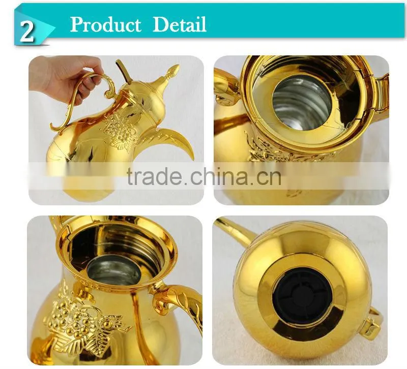 High quality brass double wall glass refill vacuum drinking bottle(JGCT)