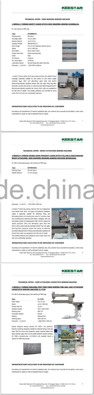 Keestar jumbo bag container bag making machine