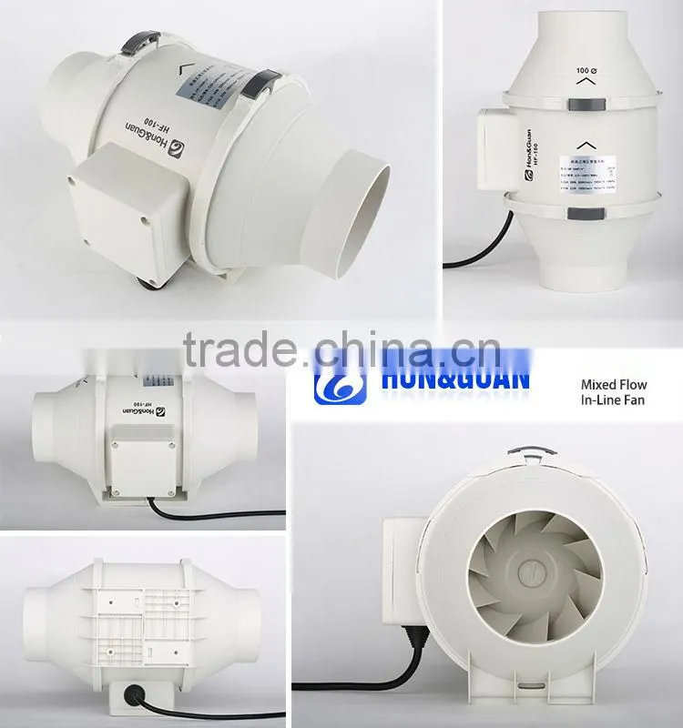 4 inch 100mm mixed inline duct fan air blower fan