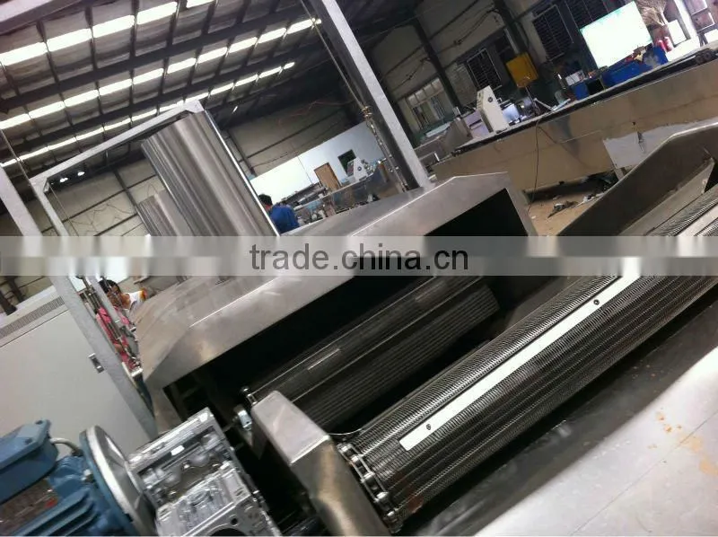 Continuous automatic fryer fit for frying snack pellet, potato chips
