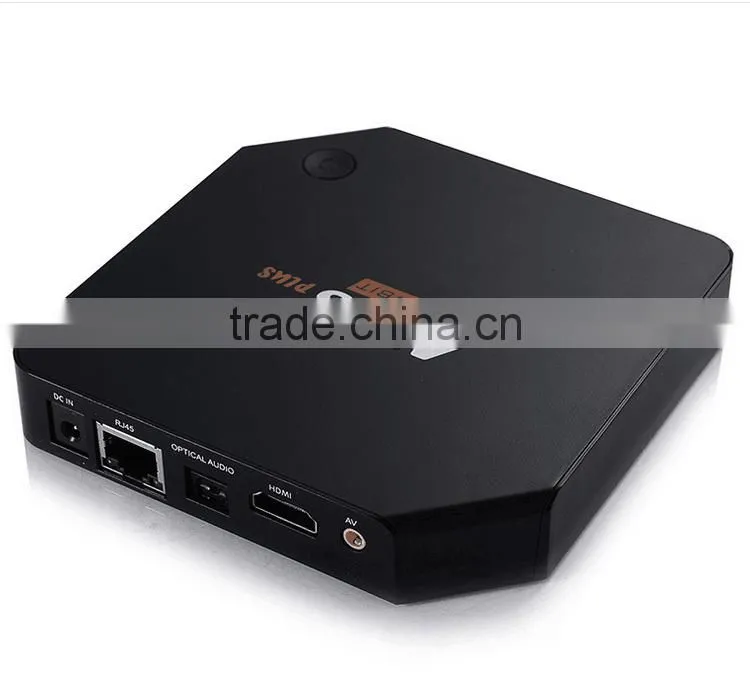Latest Android tv box M8S PLUS 64 BIT in red color/black Amlogic S905 android 5.1 2g/16g